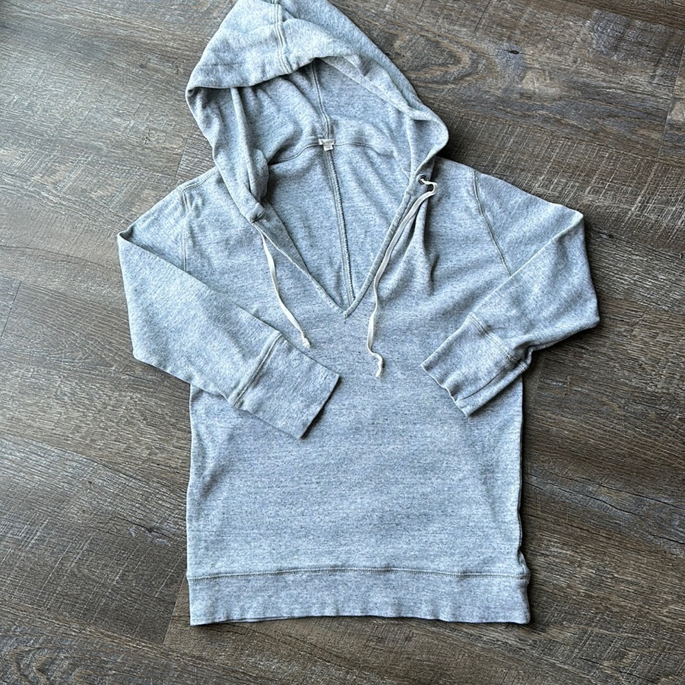 J.Crew half sleeve V neck hoodie